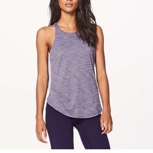 LULULEMON size 6 Women's Heathered Purple Tank Top used excellent condition